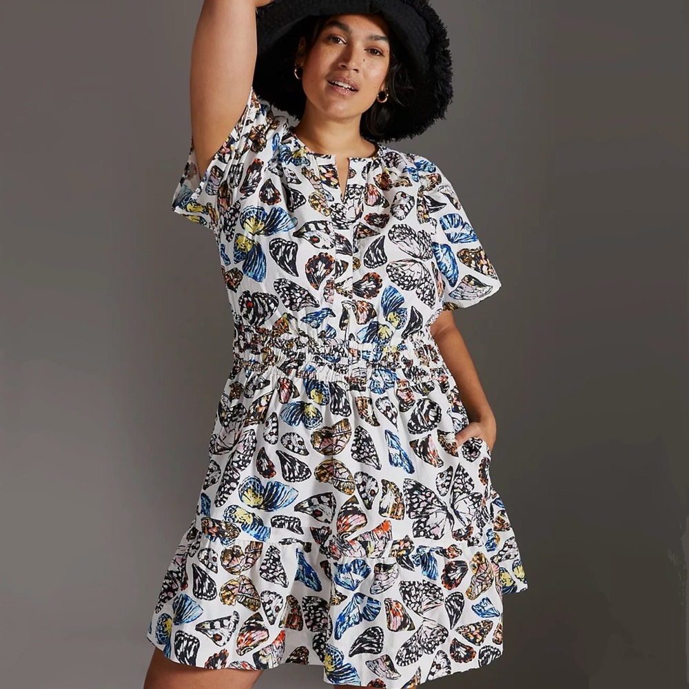 Anthropologie The Somerset Butterfly Mini Dress - Picture 8 of 8